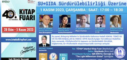 SU, KULLANILMIŞ SU YÖNETİMİ & SU+GIDA Sürdürülebilirliği Üzerine 40. TÜYAP Kitap Fuarı'nda, 1 Kasım 2023, Çarşamba | Saat: 17:00-18:30 #isikbinyili, #isikbinyiliorg, #lmglobalorg, #SuFarkındalığı, #SuEylemi, #SDG6, $SDGs (Güncellendi)